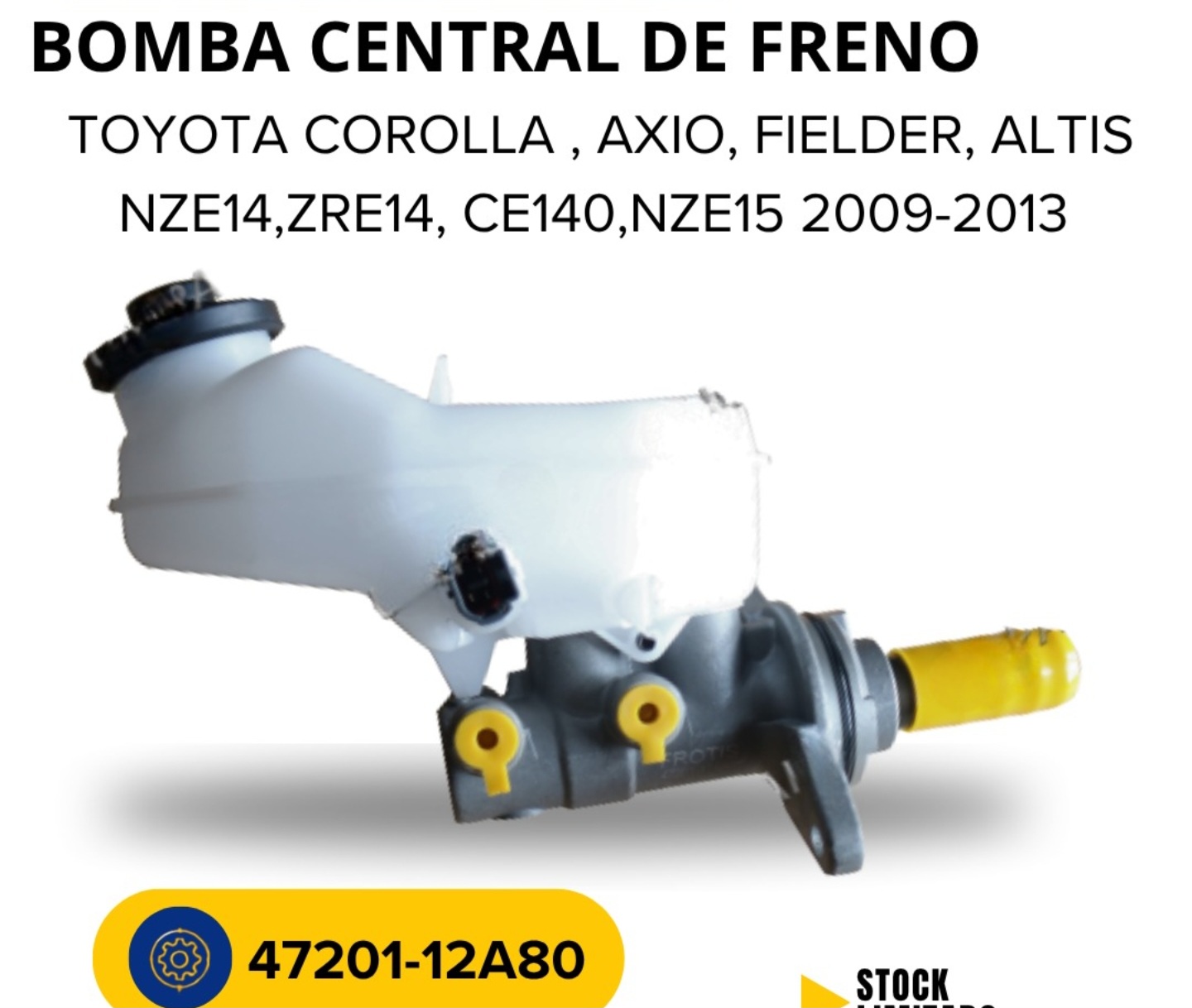 BOMBA CENTRAL DE FRENO TOYOTA COROLLA 2009-2013